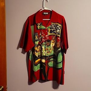 XL Dragonfly button down shirt